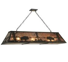 Meyda White 136776 - 62&#34; Long Buffalo at Lake Oblong Pendant