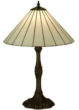 Meyda White 137668 - 26.5&#34;H Duncan White Table Lamp