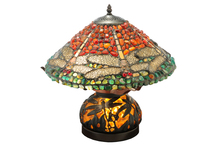 Meyda White 138102 - 16.5&#34;H Dragonfly Polished Agata W/Lighted Base Table Lamp