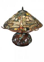 Meyda White 138103 - 16.5&#34;H Dragonfly Cut Agata Table Lamp