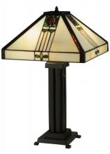 Meyda White 139227 - 23.5&#34;H Pasadena Rose Table Lamp