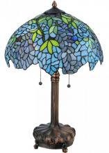Meyda White 139606 - 25&#34;H Tiffany Wisteria Table Lamp