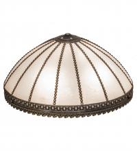 Meyda White 13967 - 20&#34; Wide Gothic Bent Glass Shade