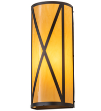 Meyda White 140419 - 7&#34; Wide Saltire Craftsman Wall Sconce