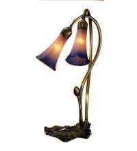 Meyda White 14064 - 16&#34; High Pink/Blue Pond Lily 2 Light Accent Lamp