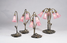 Meyda White 14110 - 16&#34; High Pink Pond Lily 2 LT Accent Lamp