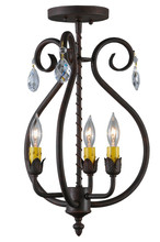 Meyda White 141643 - 12&#34;W Antonia 3 LT Chandelier