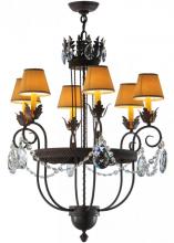 Meyda White 142450 - 27&#34;W Antonia 6 LT Chandelier