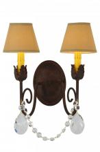 Meyda White 142468 - 13&#34;W Antonia 2 LT Wall Sconce