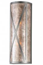 Meyda White 142848 - 6&#34; Wide Saltire Craftsman Wall Sconce