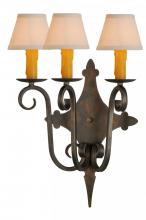 Meyda White 143197 - 16.5&#34;W Angelique 3 LT Wall Sconce