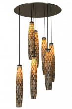 Meyda White 143750 - 46&#34;W Checkers 7 LT Cascading Pendant