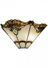 Meyda White 144020 - 14.5&#34;W Shell with Jewels Wall Sconce