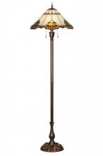 Meyda White 144409 - 63&#34;H Shell with Jewels Floor Lamp