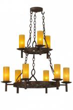 Meyda White 144754 - 33&#34; Wide Newcastle 9 Light Two Tier Chandelier