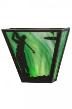 Meyda White 145158 - 13&#34; Wide Golf Wall Sconce