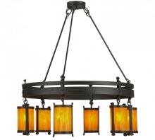 Meyda White 146064 - 54&#34;W Beartooth 6 LT Chandelier