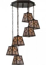 Meyda White 146196 - 27&#34;W Diamond Craftsman 6 LT Cascading Pendant