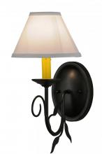 Meyda White 146311 - 7&#34;W Bordeaux W/Fabric Shade Wall Sconce