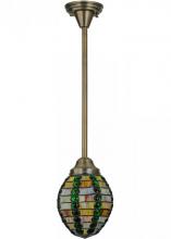 Meyda White 147739 - 8&#34; Wide Jeweled Beehive Mini Pendant