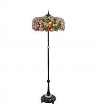 Meyda White 148875 - 62&#34; High Tiffany Cherry Blossom Floor Lamp