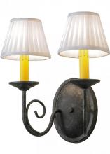 Meyda White 149030 - 12&#34; Wide Jenna 2 Light Wall Sconce
