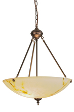 Meyda White 149071 - 20&#34;W Corinth White Marble Inverted Pendant
