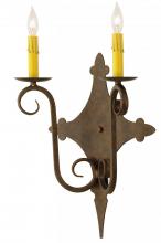 Meyda White 149140 - 13&#34;W Angelique 2 LT Wall Sconce
