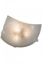Meyda White 149326 - 26&#34;W Crinkle Clear Texture Fused Glass Replacement Shade