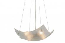 Meyda White 149334 - 26&#34;W Crinkle Clear Texture Fused Glass Inverted Pendant