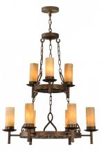 Meyda White 149564 - 31&#34; Wide Newcastle 9 LT Two Tier Chandelier