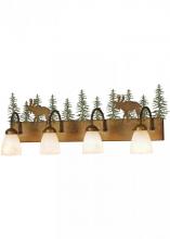 Meyda White 150316 - 35&#34;W Wandering Moose 4 LT Vanity Light