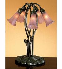 Meyda White 15127 - 17&#34; High Lavender Pond Lily 5 Light Accent Lamp
