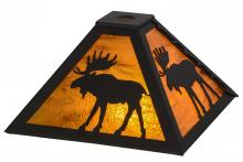 Meyda White 151462 - 11.5&#34; Square Moose Through the Trees Shade