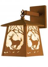 Meyda White 15278 - 7.5&#34;W Deer at Dawn Hanging Wall Sconce