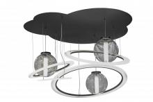 Meyda White 152804 - 84&#34; Wide Anillo Bola 4 Ring LED Cascading Pendant