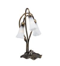 Meyda White 15282 - 16&#34; High White Pond Lily 3 LT Accent Lamp