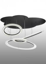 Meyda White 152833 - 84&#34; Wide Anillo Tilt 4 Ring LED Cascading Pendant