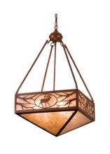Meyda White 15308 - 18&#34;Sq Lone Elk Inverted Pendant