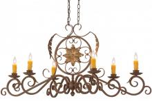 Meyda White 154211 - 48&#34;L Christabel 6 LT Oblong Chandelier
