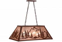Meyda White 155300 - 33&#34; Long Mountain Range Gros Ventre WY Oblong Pendant