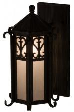 Meyda White 157313 - 9&#34;W Caprice Lantern Wall Sconce