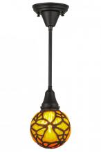 Meyda White 157348 - 6&#34; Wide Castle Butterfly Orb Mini Pendant