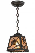 Meyda White 157564 - 6&#34;Sq Spruce Pine Mini Pendant