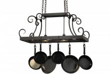 Meyda White 158845 - 43&#34; Long Caiden Pot Rack