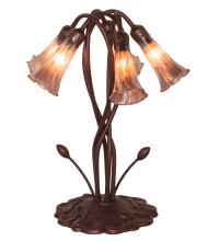 Meyda White 15902 - 17&#34; High Purple Iridescent Pond Lily 5 Light Accent Lamp