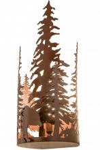 Meyda White 159806 - 8&#34;W Bear Through the Trees Wall Sconce