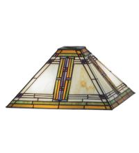 Meyda White 159891 - 14&#34; Square Nevada Shade