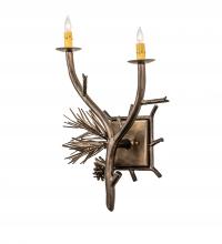 Meyda White 160597 - 15.5&#34; Wide Lone Pine 2 Light Wall Sconce Hardware