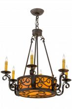 Meyda White 161588 - 26&#34; Wide Delano 6 Light Chandelier
